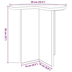 Table d'appoint Gris béton Ø 39 x 38 cm Bois d'ingénierie 627291627291