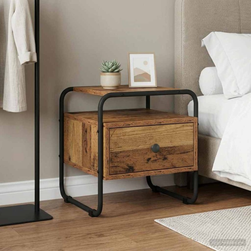 Table de chevet Bois ancien Bois d'ingénierie 627293627293