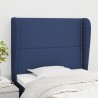 Tête de lit avec oreilles Bleu 103x23x118/128 cm Tissu 627294627294