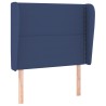 Tête de lit avec oreilles Bleu 103x23x118/128 cm Tissu 627294627294