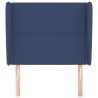Tête de lit avec oreilles Bleu 103x23x118/128 cm Tissu 627294627294