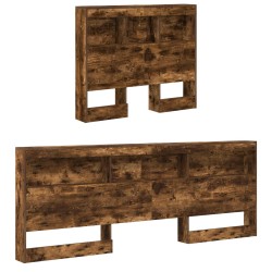 Tête de lit de rangement Chêne fumé 90 cm Bois d'ingénierie 627299627299