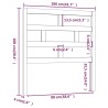 Tête de lit Gris 106x4x100 cm Bois massif de pin 627301627301