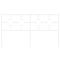 Tête de lit de remplacement métal blanc 160 cm 627302627302