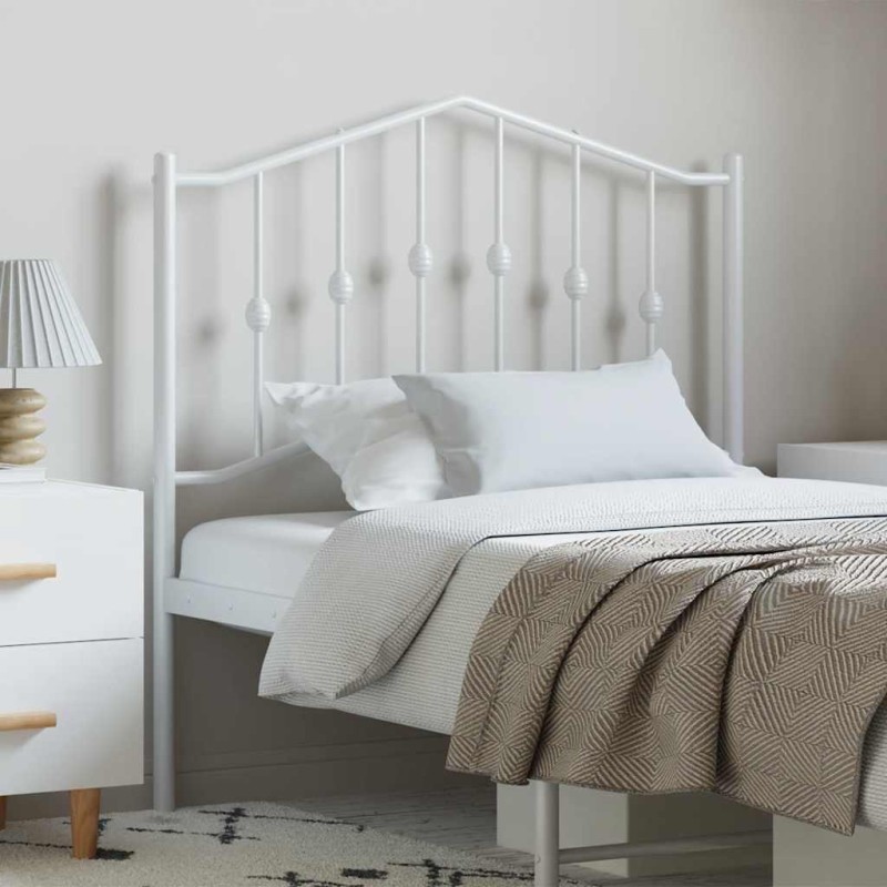 Tête de lit de remplacement métal blanc 100 cm 627303627303
