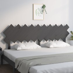Tête de lit Gris 196x3x80,5 cm Bois massif de pin 627304627304