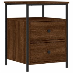 Table de chevet chêne marron 44x45x60 cm bois d'ingénierie 627307627307