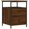 Table de chevet chêne marron 44x45x60 cm bois d'ingénierie 627307627307