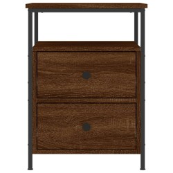 Table de chevet chêne marron 44x45x60 cm bois d'ingénierie 627307627307