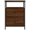 Table de chevet chêne marron 44x45x60 cm bois d'ingénierie 627307627307