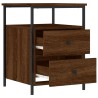 Table de chevet chêne marron 44x45x60 cm bois d'ingénierie 627307627307