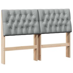 Tête de lit capitonnée Gris clair 150 cm Pin massif 627311627311