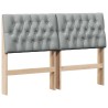Tête de lit capitonnée Gris clair 150 cm Pin massif 627311627311