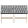 Tête de lit capitonnée Gris clair 150 cm Pin massif 627311627311