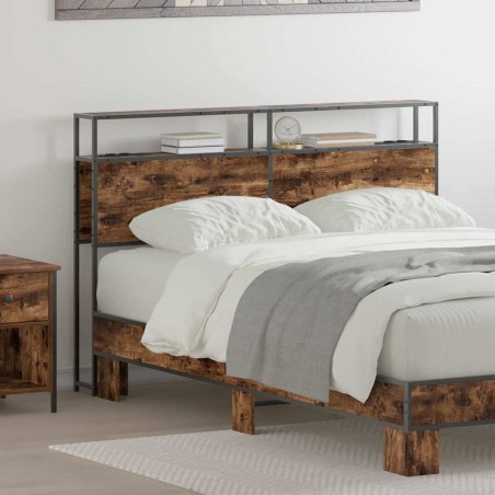 Tête de lit de rangement Chêne fumé Bois d'ingénierie 627313627313