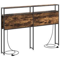 Tête de lit de rangement Chêne fumé Bois d'ingénierie 627313627313