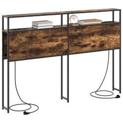 Tête de lit de rangement Chêne fumé Bois d'ingénierie 627313627313