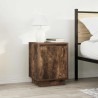 Tables de chevet avec lumières LED 2 pcs chêne fumé 38x34x50 cm 627314627314