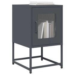 Table de chevet anthracite 36x39x60,5 cm acier laminé à froid 627315627315
