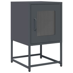 Table de chevet anthracite 36x39x60,5 cm acier laminé à froid 627315627315