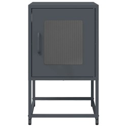 Table de chevet anthracite 36x39x60,5 cm acier laminé à froid 627315627315