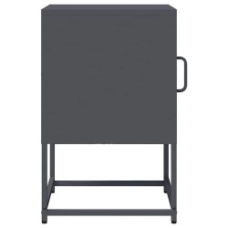 Table de chevet anthracite 36x39x60,5 cm acier laminé à froid 627315627315