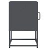 Table de chevet anthracite 36x39x60,5 cm acier laminé à froid 627315627315