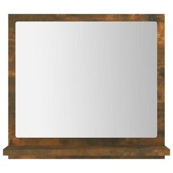 Miroir de bain Chêne fumé 40x10,5x37 cm Bois d'ingénierie 627316627316