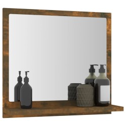Miroir de bain Chêne fumé 40x10,5x37 cm Bois d'ingénierie 627316627316