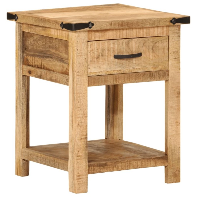 Table de chevet 40x40x50 cm bois de manguier massif 627318627318