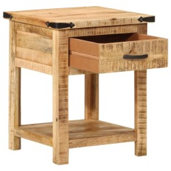 Table de chevet 40x40x50 cm bois de manguier massif 627318627318