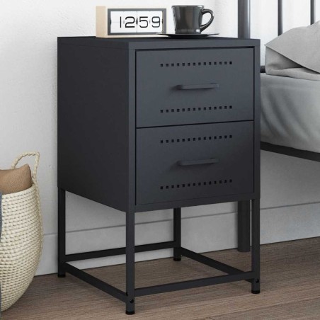 Table de chevet anthracite 36x39x60,5 cm acier 627319627319