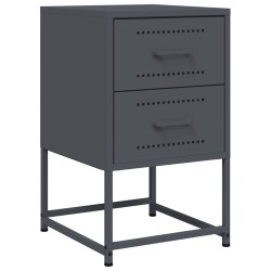 Table de chevet anthracite 36x39x60,5 cm acier 627319627319