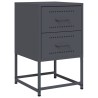 Table de chevet anthracite 36x39x60,5 cm acier 627319627319