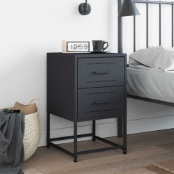 Table de chevet anthracite 36x39x60,5 cm acier 627319627319