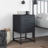 Table de chevet anthracite 36x39x60,5 cm acier 627319627319