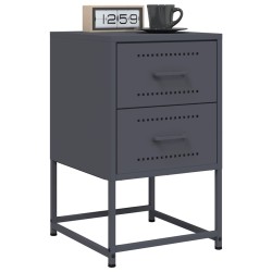 Table de chevet anthracite 36x39x60,5 cm acier 627319627319