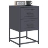 Table de chevet anthracite 36x39x60,5 cm acier 627319627319