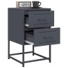 Table de chevet anthracite 36x39x60,5 cm acier 627319627319