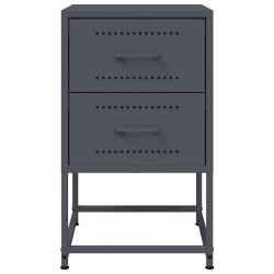 Table de chevet anthracite 36x39x60,5 cm acier 627319627319