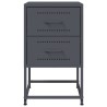 Table de chevet anthracite 36x39x60,5 cm acier 627319627319