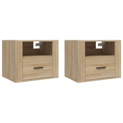 Tables de chevet murales 2 pcs Chêne sonoma 50x36x40 cm 627320627320