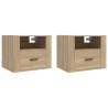 Tables de chevet murales 2 pcs Chêne sonoma 50x36x40 cm 627320627320