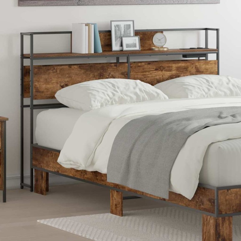 Tête de lit de rangement Chêne fumé Bois d'ingénierie 627321627321