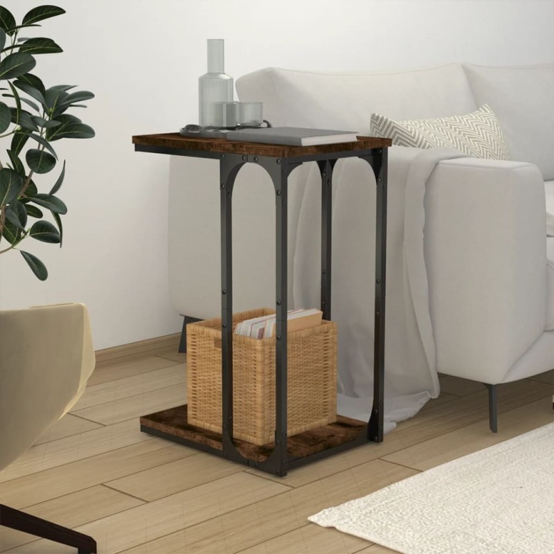 Table d'appoint Chêne fumé 40x30x60 cm Bois d'ingénierie 627324627324