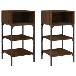 Tables de chevet 2 pcs chêne marron 35x34,5x70 cm 627325627325