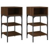 Tables de chevet 2 pcs chêne marron 35x34,5x70 cm 627325627325