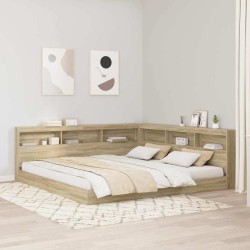 Tête de lit de rangement Chêne Sonoma 200 cm Bois d'ingénierie 627326627326