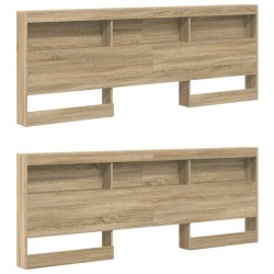 Tête de lit de rangement Chêne Sonoma 200 cm Bois d'ingénierie 627326627326