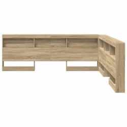 Tête de lit de rangement Chêne Sonoma 200 cm Bois d'ingénierie 627326627326